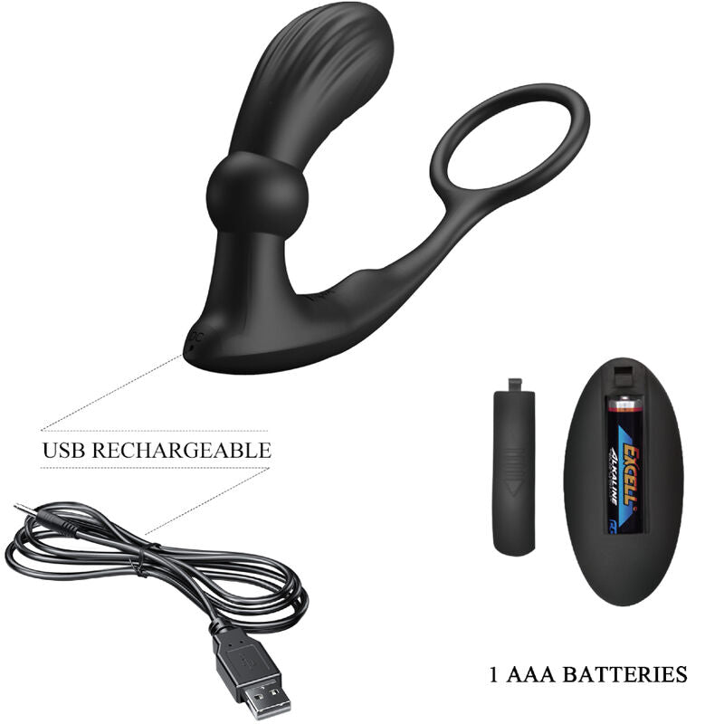 PRETTY LOVE - WARREN BLACK ANAL RING & Sensory Device