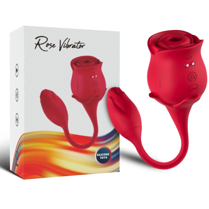 ARMONY - ROSAFARBENER KLITORISSAUGER & Sensorisches Gerät 10 MODI ROT
