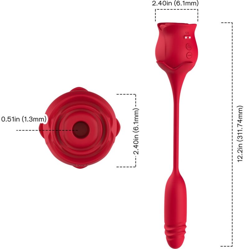 ARMONY - ROSEKNIGHT KLITORISSAUGER & Sensorisches Gerät ROT
