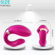 ARMONY - CRESCENT Sensory Device FOR COUPLES REMOTE CONTROL FUCHSIA