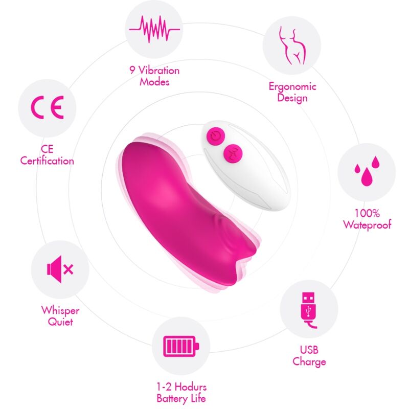 ARMONY - BUTTERFLY WEARABLE PANTIES Sensorgerät FERNBEDIENUNG ROSA