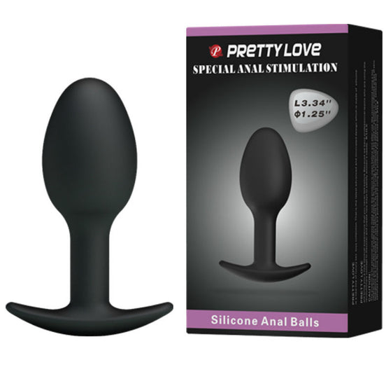 PRETTY LOVE - SILIKON-ANALBERTIEFEN 6,5 CM SCHWARZ