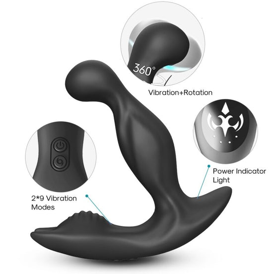 ARMONY - BAT KING Sensorgerät ANAL PROSTATA ROTATOR FERNBEDIENUNG SCHWARZ
