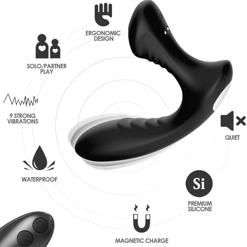 ARMONY - STORM Sensory Device ANAL PROSTATE & PLUG REMOTE CONTROL BLACK