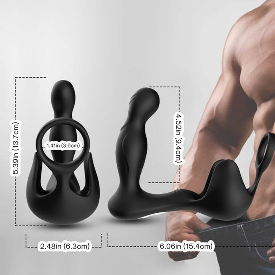 ARMONY - SURROUND Sensorisches Gerät ANAL & STIMULATOR HODEN & RING FERNBEDIENUNG SCHWARZ