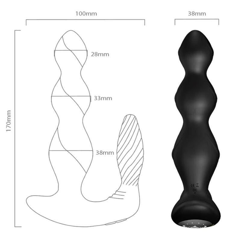 ARMONY - MANFUN Sensorgerät & STIMULATOR ANUSPLUG FERNBEDIENUNG SCHWARZ