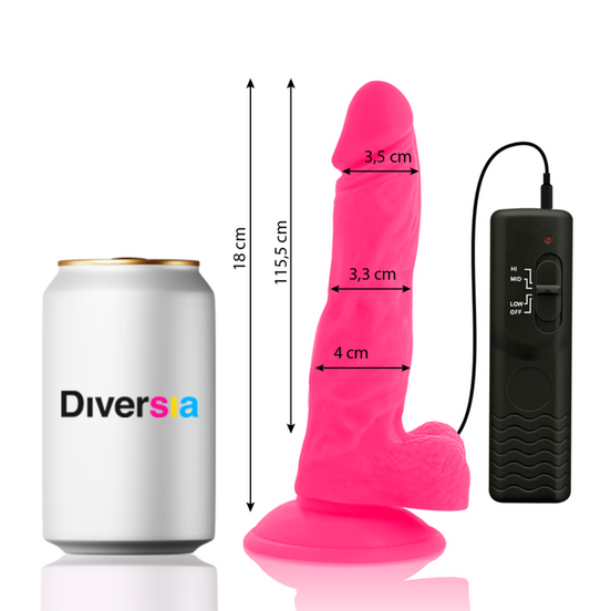 DIVERSIA - FLEXIBLE VIBRATING Wellness Device PINK 18 CM -O- 4 CM