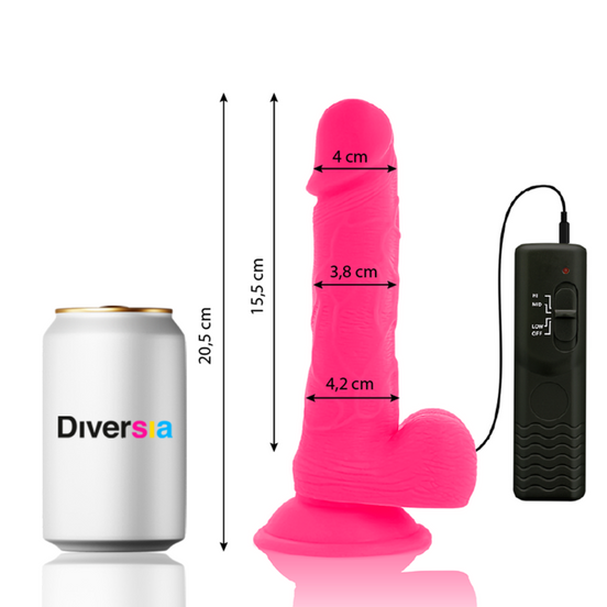 DIVERSIA - FLEXIBLE VIBRATING Wellness Device PINK 20.5 CM -O- 4.2 CM