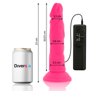 DIVERSIA - FLEXIBLE VIBRATING Wellness Device PINK 23 CM -O- 4.3 CM