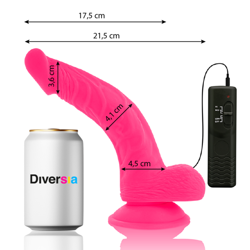 DIVERSIA – FLEXIBLES VIBRIERENDES Wellness-Gerät PINK 21,5 CM –O– 4,5 CM
