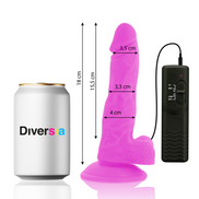 DIVERSIA - FLEXIBLE VIBRATING Wellness Device PURPLE 18 CM -O- 4 CM