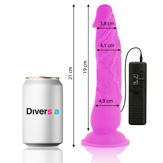 DIVERSIA - FLEXIBLE VIBRATING Wellness Device PURPLE 21 CM -O- 4.9 CM