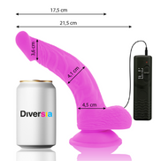 DIVERSIA - FLEXIBLE VIBRATING Wellness Device PURPLE 21.5 CM -O- 4.5 CM