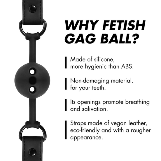 FETISCH DEVOT BONDAGE - ATMUNGSFÄHIGER SILIKON KNEBELBALL