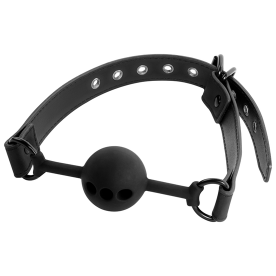 FETISCH DEVOT BONDAGE - ATMUNGSFÄHIGER SILIKON KNEBELBALL