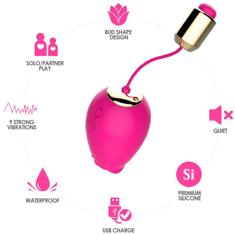ARMONY - MANDALA EGG Sensorisches Gerät G-PUNKT FERNBEDIENUNG FUCHSIA