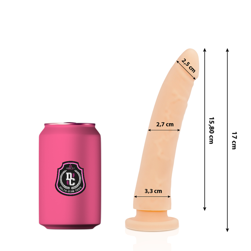 DELTA CLUB - TOYS Wellness-Gerät NATÜRLICHES MEDIZINISCHES SILIKON 17 CM -O- 3 CM