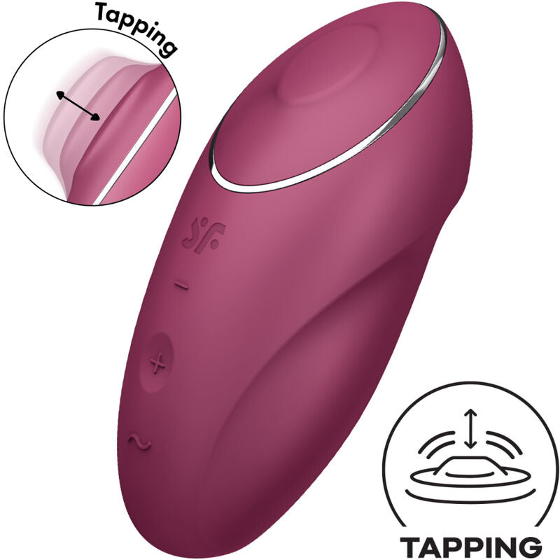 SATISFYER - TAP & CLIMAX 1 LAY-ON Sensory Device RED