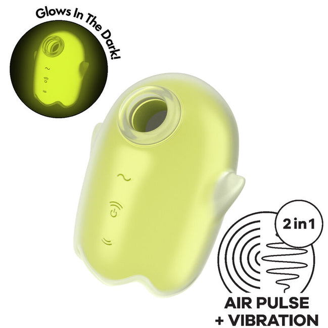 SATISFYER - GLOWING GHOST AIR PULSE & Sensory Device YELLOW