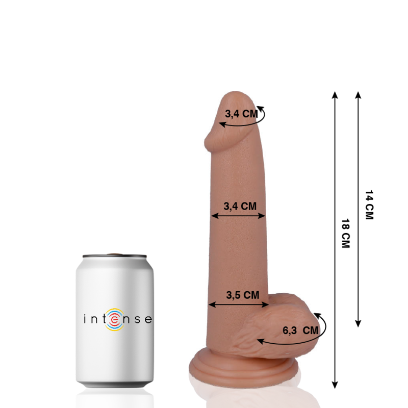 MR INTENSE - 10 REALISTISCHER PENIS 18 CM -O- 3,4 CM