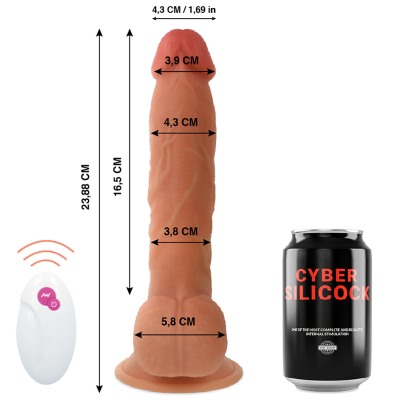 CYBER SILICOCK - REALISTISCHER FERNGESTEUERTER MASTER BEN 23,88 CM -O- 4,3 CM