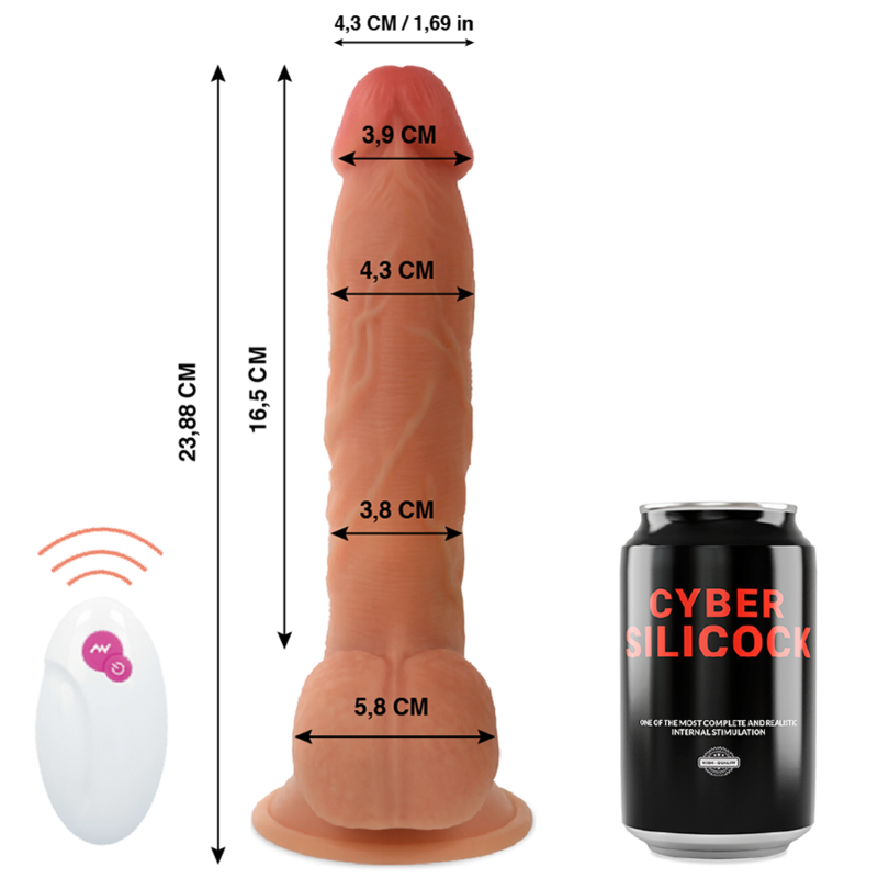 CYBER SILICOCK - FERNGESTEUERTER REALISTISCHER MR. JOHN 23,88 CM -O- 4,3 CM