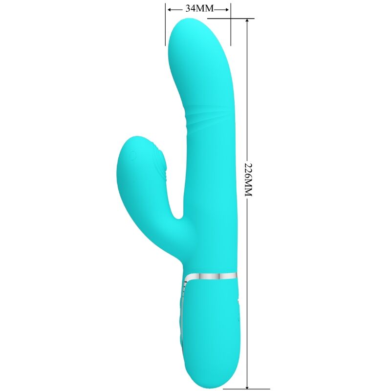 PRETTY LOVE - MULTIFUNCTION G-SPOT Sensory Device AQUA GREEN