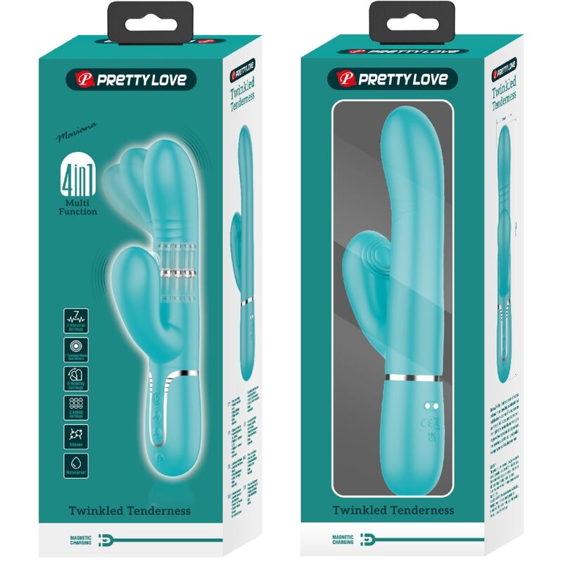 PRETTY LOVE - MULTIFUNCTION G-SPOT Sensory Device AQUA GREEN
