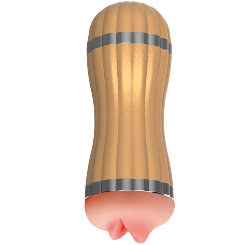 ARMONY - BEVIS DOPPEL-MASTURBATOR VAGINA & MUND OHNE VIBRATION GOLD