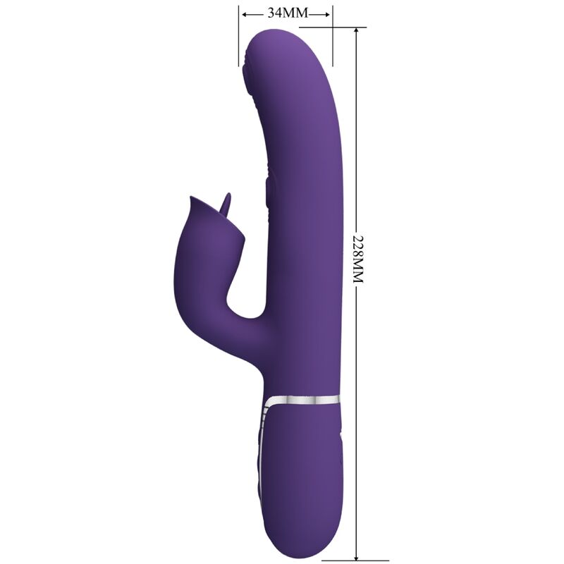 PRETTY LOVE - RABBIT Sensory Device WITH LICKING PURPLE