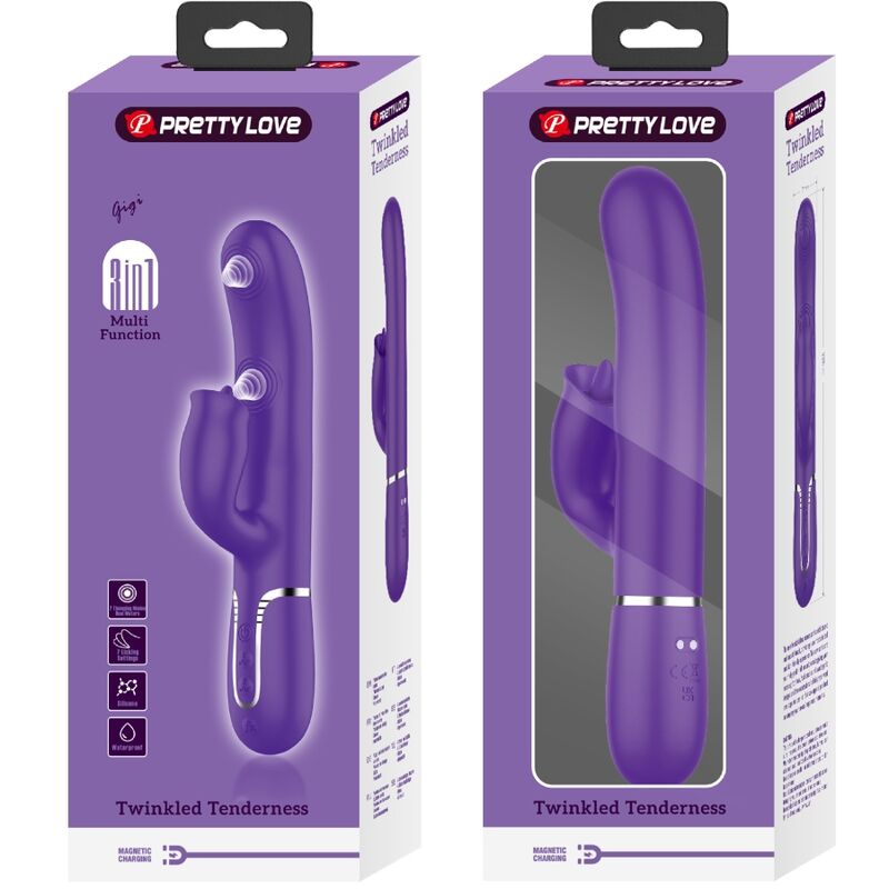 PRETTY LOVE - RABBIT Sensory Device WITH LICKING PURPLE