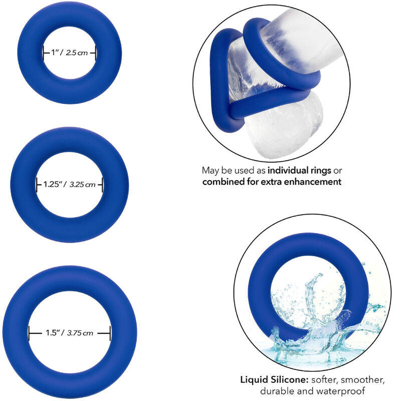 CALEXOTICS - ADMIRAL Intimate Wellness Ring SET BLUE