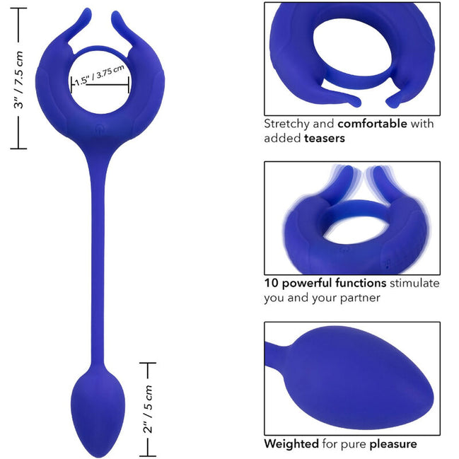 CALEXOTICS - ADMIRAL WEIGHTED Intim-Wellness-Ring BLAU