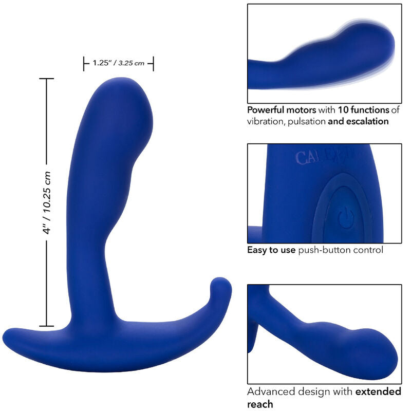 CALEXOTICS – ADMIRAL GEBOGENER ANUS-STIMULATOR & Sinnesgerät BLAU