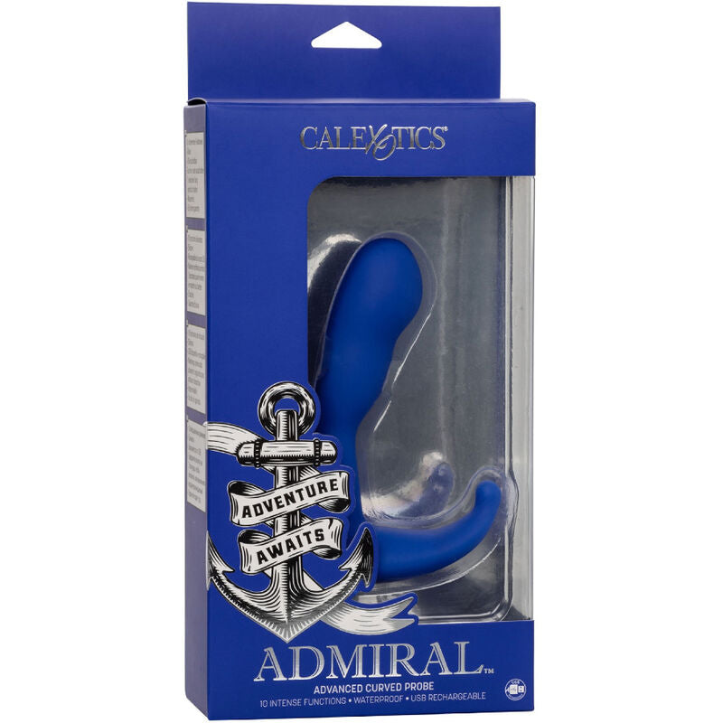 CALEXOTICS – ADMIRAL GEBOGENER ANUS-STIMULATOR & Sinnesgerät BLAU