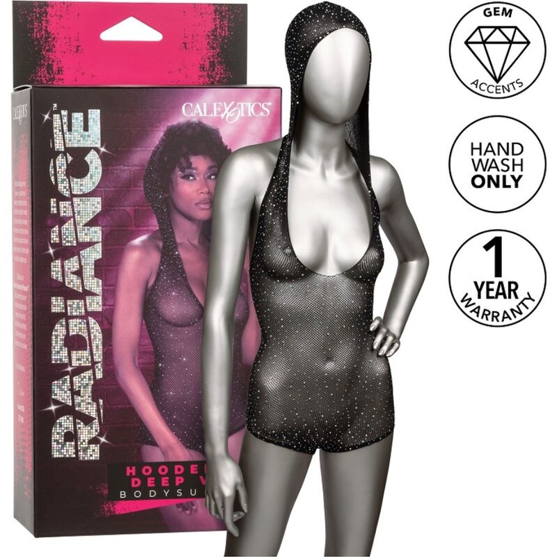 CALEXOTICS – RADIANCE KAPUZEN-BODY MIT TIEFEM V-AUSSCHNITT
