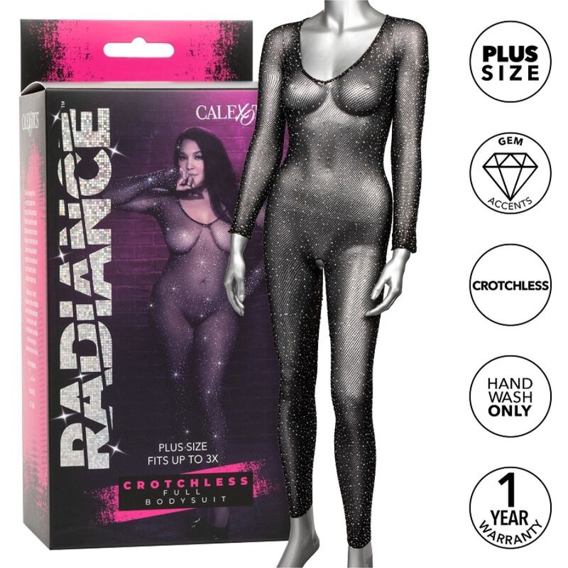 CALEXOTICS – RADIANCE CROTCHLESS GANZKÖRPER-BODY MIT STRASS UND PLUS SIZE