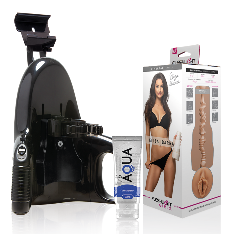 FLESHLIGHT - ELIZA IBARRA VAGINA + UNIVERSAL LAUNCH + AQUA GLEITMITTEL 50 ML