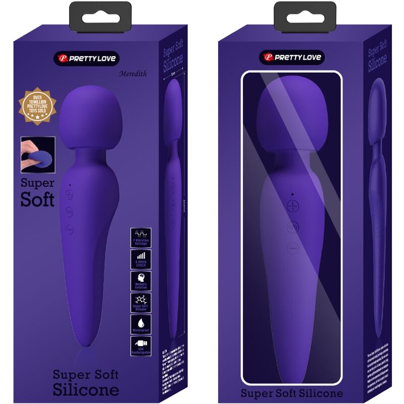 PRETTY LOVE - MEREDITH MASSAGEGERÄT 12 VIBRATIONSMODI LILA