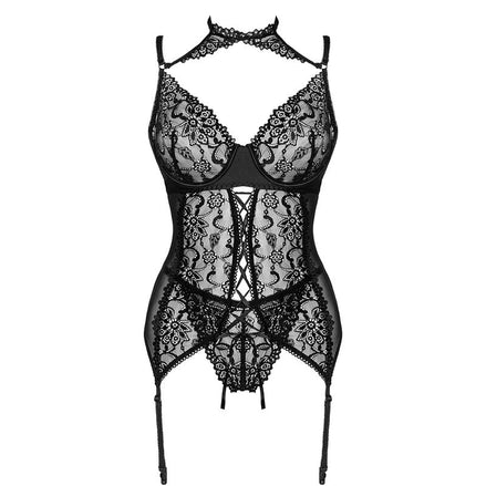 LIVCO CORSETTI FASHION - GIELLANDRA FOR THE SENSES COLLECTION CORSET + PANTY BLACK