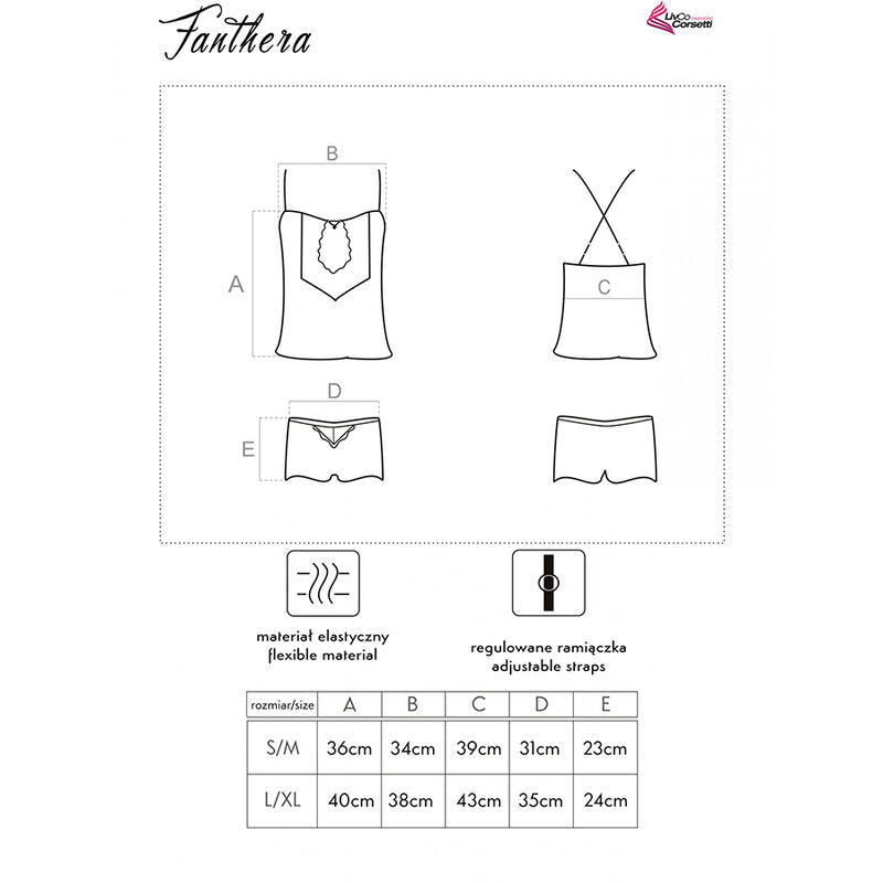 LIVCO CORSETTI FASHION - FANTHERA LC 90561 SHIRT + SHORTS BLAU L/XL