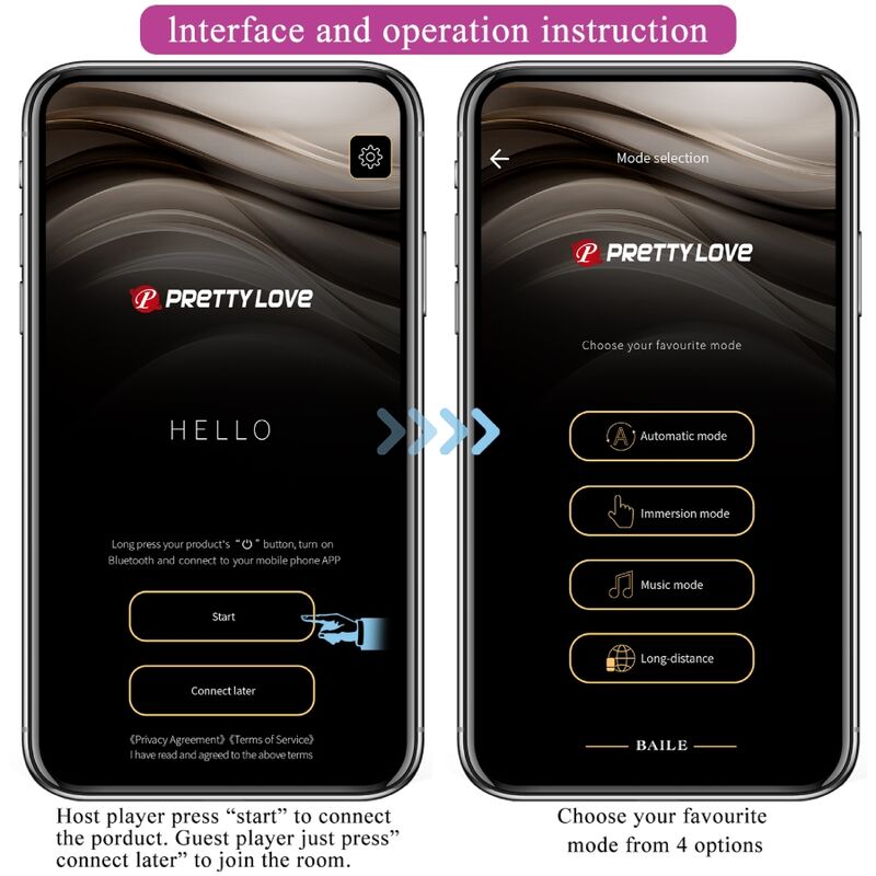 PRETTY LOVE - JAYLEEN Sensory Device APP-FERNBEDIENUNG LILA