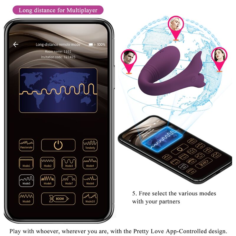 PRETTY LOVE - JAYLEEN Sensory Device APP-FERNBEDIENUNG LILA