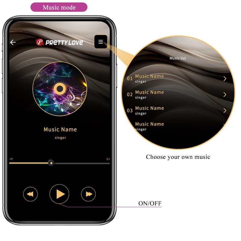 PRETTY LOVE - CATALINA Sensorgerät APP FERNBEDIENUNG VIOLETT