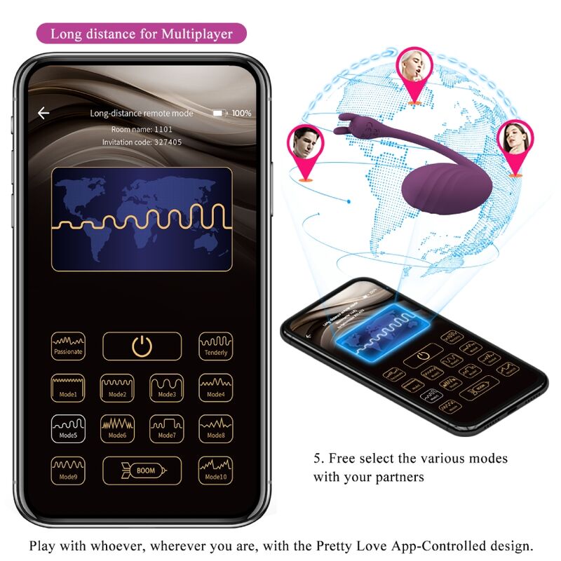 PRETTY LOVE - CATALINA Sensorgerät APP FERNBEDIENUNG VIOLETT