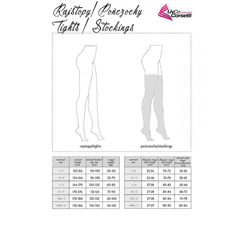 LIVCO CORSETTI FASHION - LAMEAN LC XG044 STRÜMPFE SCHWARZ EINHEITSGRÖSSE
