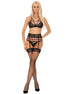 LIVCO CORSETTI FASHION - SNEHANA LC 90443 BH + STRUMPFHALTER + SLIP SCHWARZ L/XL