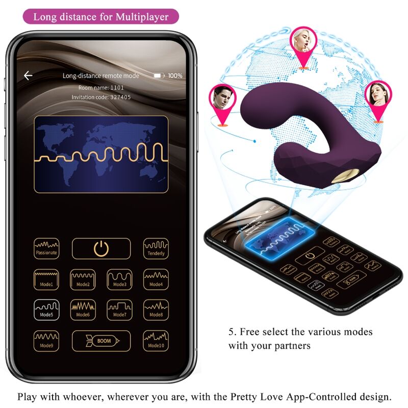 PRETTY LOVE - BILLY VIBRATION FERNBEDIENUNG VIOLETT KOSTENLOSE APP