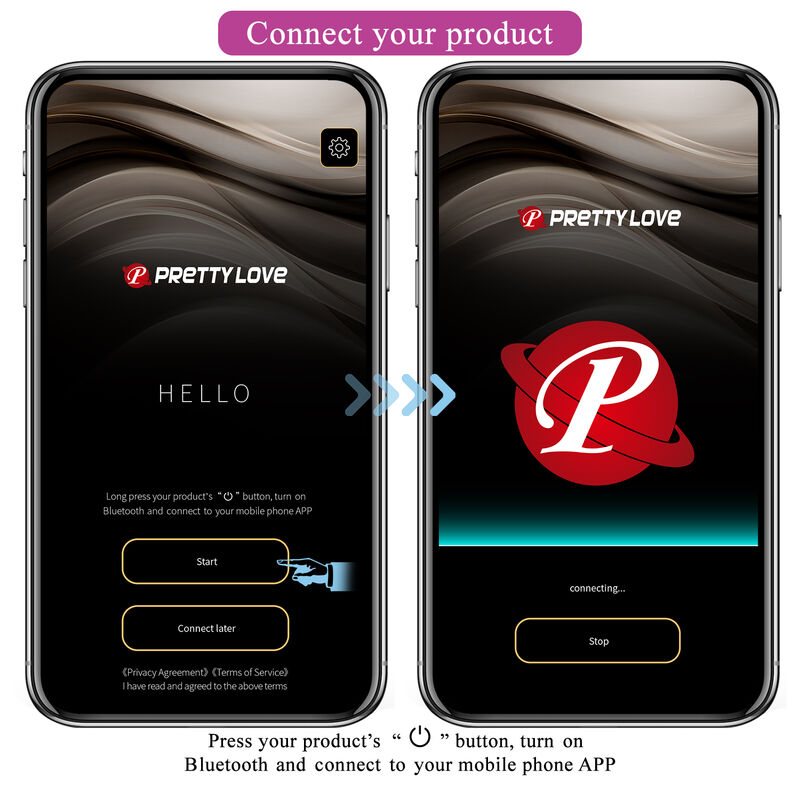PRETTY LOVE - HECTOR ELECTROSHOCK Sensory Device BY APP CONTROL PURPLE