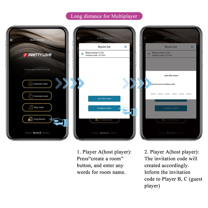 PRETTY LOVE - HECTOR ELECTROSHOCK Sensory Device BY APP CONTROL PURPLE